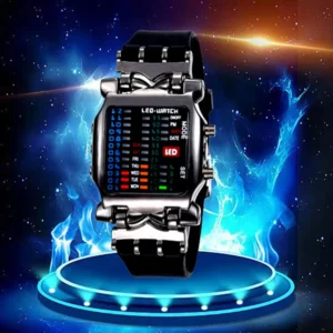 Reloj Binario Crab Edition – LED Electrónico Creativo