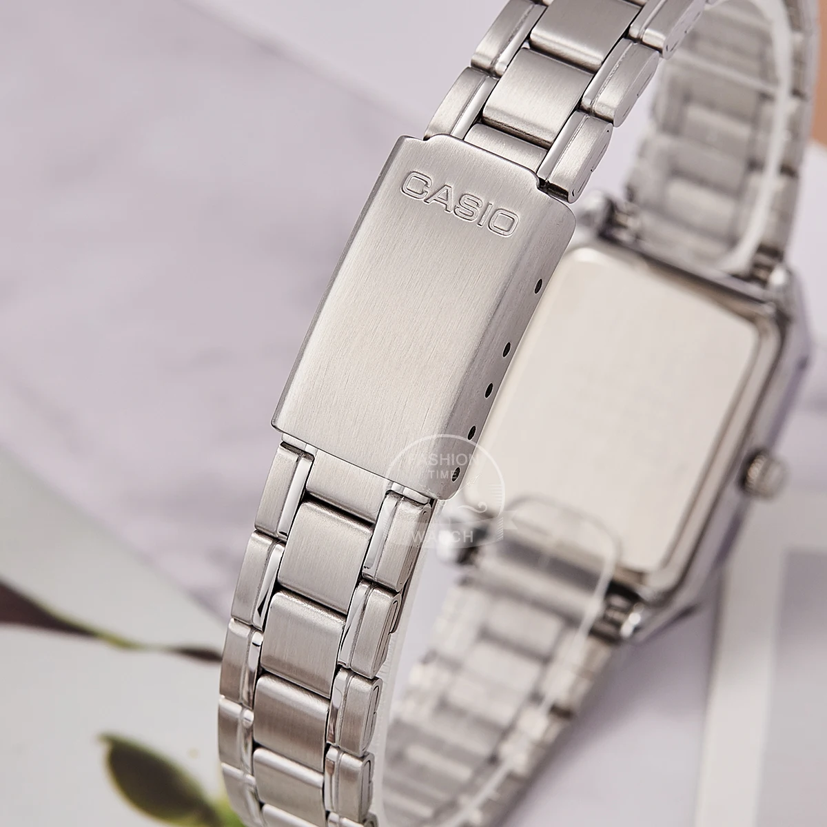Reloj Casio LTP-V007D Mujer | Diseño Tonneau Acero Inoxidable | Elegancia Clásica - Imagen 3