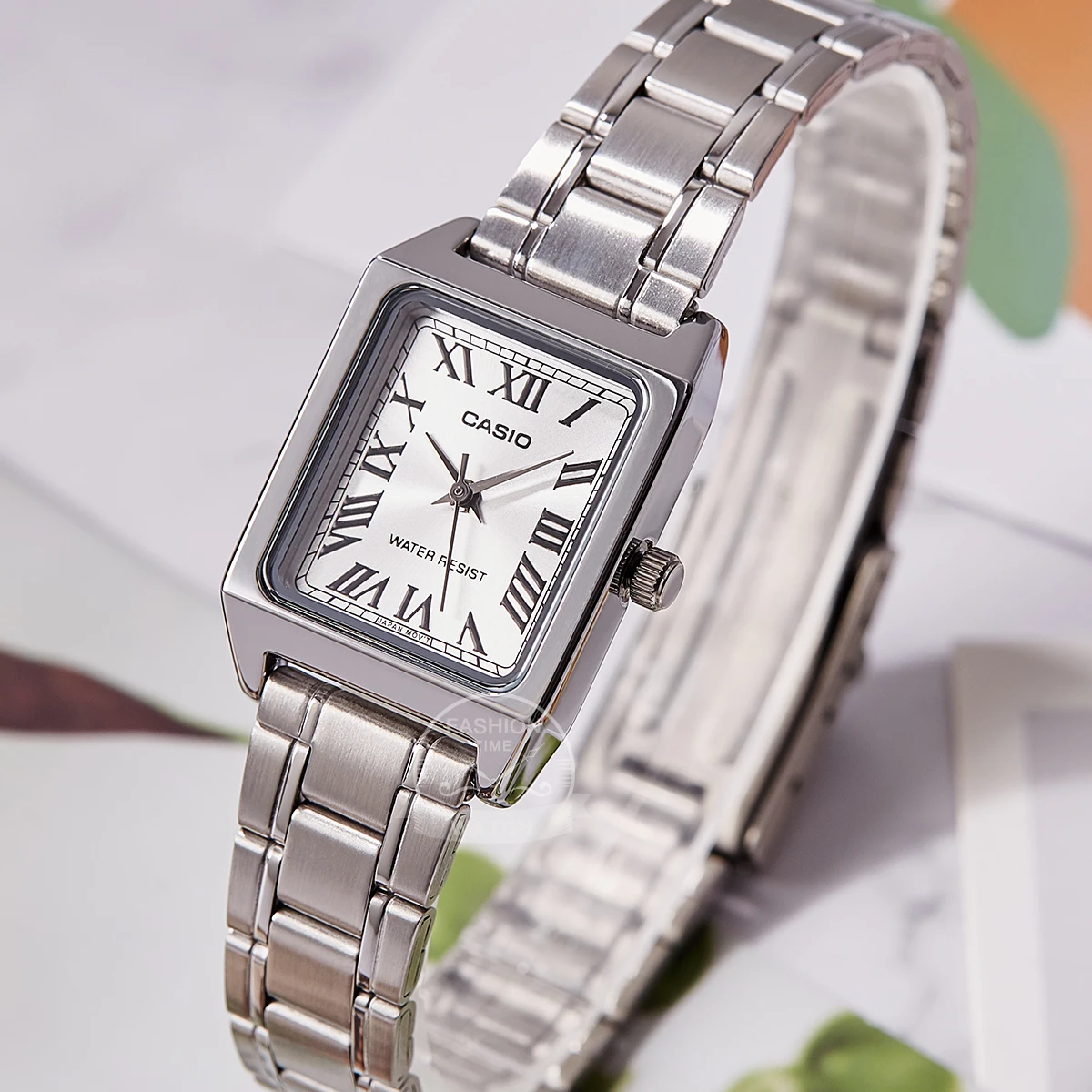 Reloj Casio LTP-V007D Mujer | Diseño Tonneau Acero Inoxidable | Elegancia Clásica