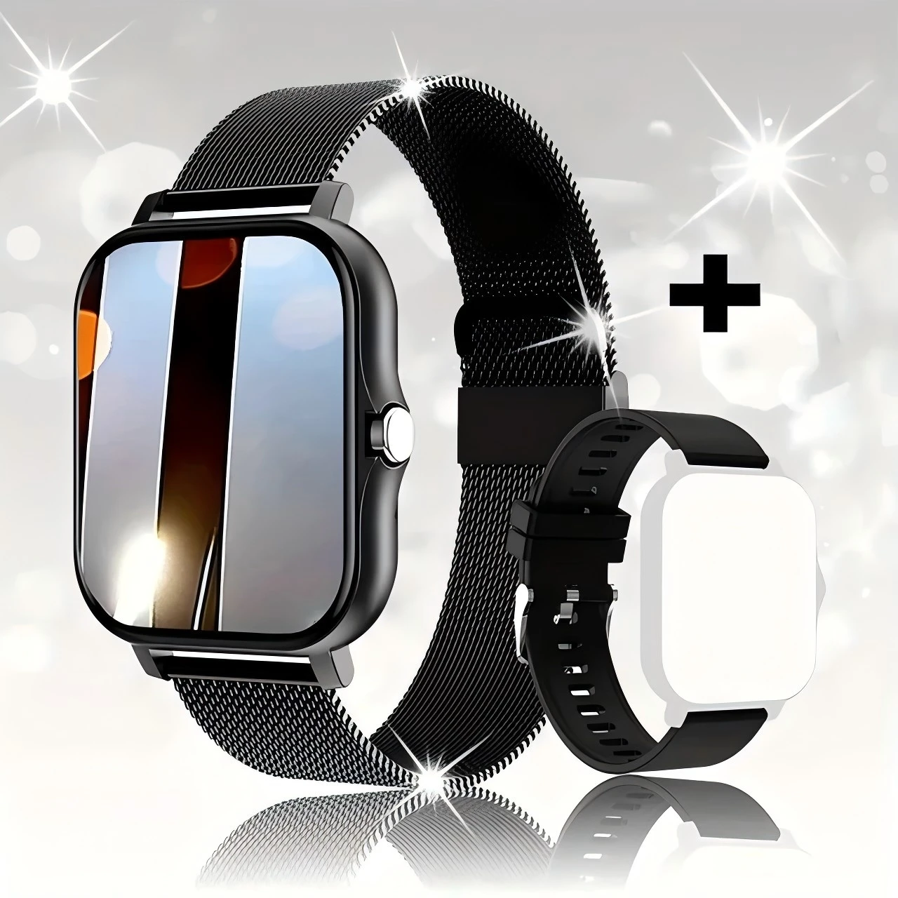 Reloj inteligente para Android IOS, relojes con pantalla HD de 1,83 pulgadas, Bluetooth, llamada, mensaje, alerta, música, modo deportivo, reloj inteligente para hombres y mujeres, regalo 10