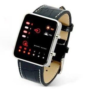 Reloj LED Omnia Binary Noir – Edición Minimalista